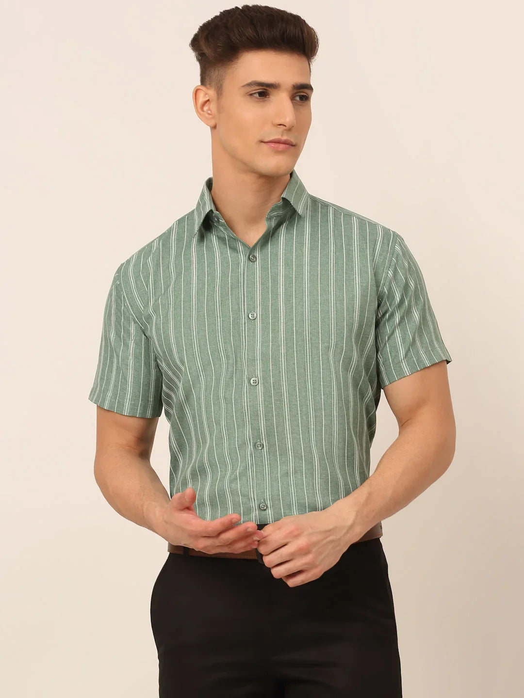 Men's Cool Cotton Striped Formal Shirts-SF-822