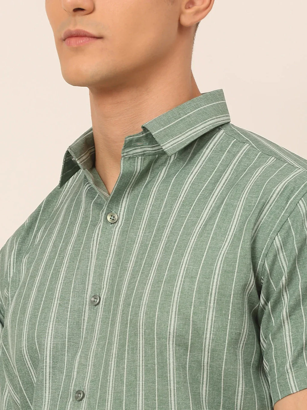Men's Cool Cotton Striped Formal Shirts-SF-822