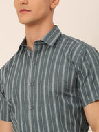 Men's Cotton Best Striped Formal Shirts-SF-822