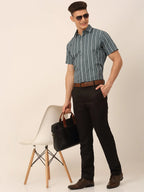 Men's Cotton Best Striped Formal Shirts-SF-822