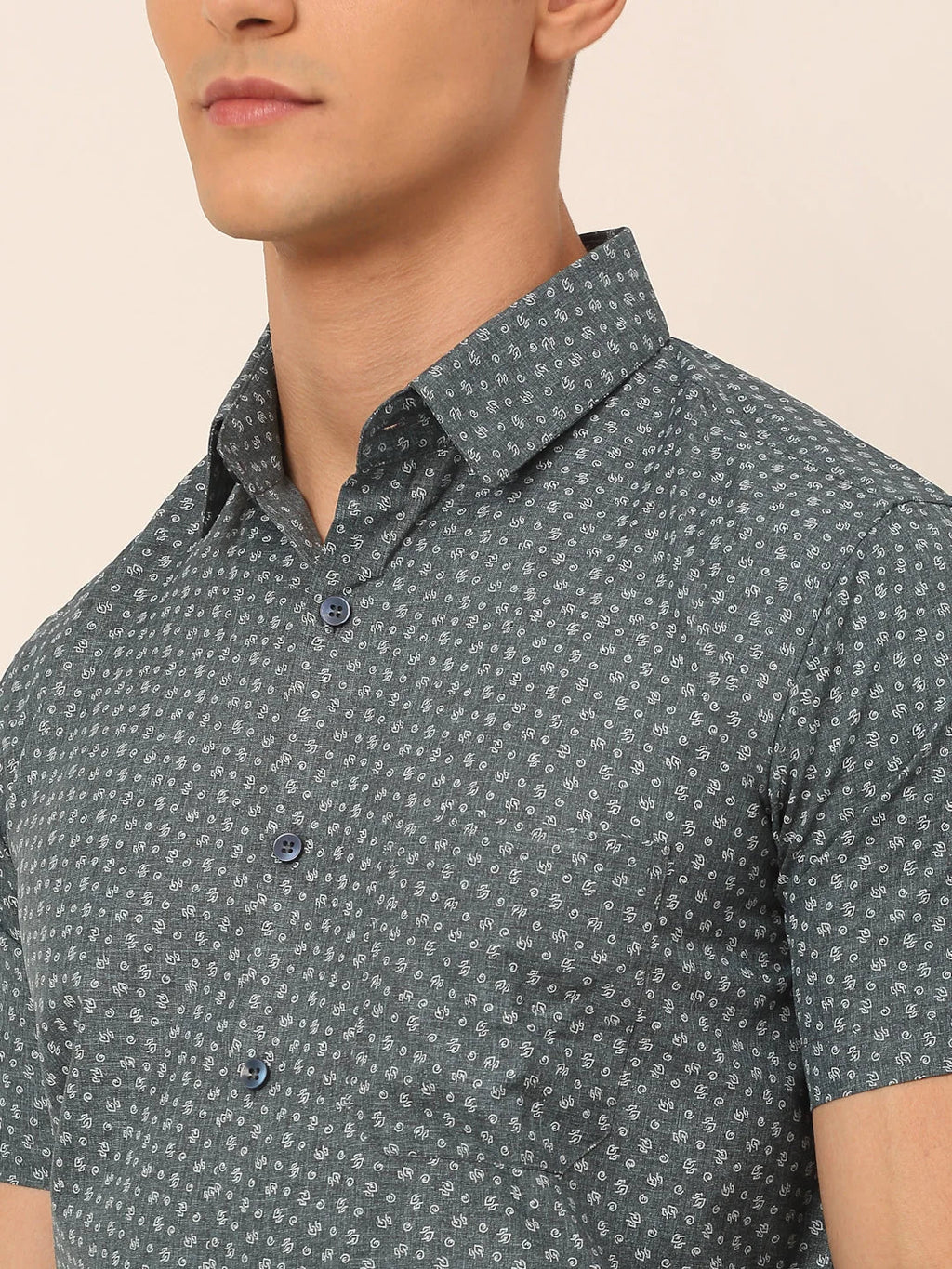 Indian Needle Men's Cotton Printed Best Shirts-SF-823