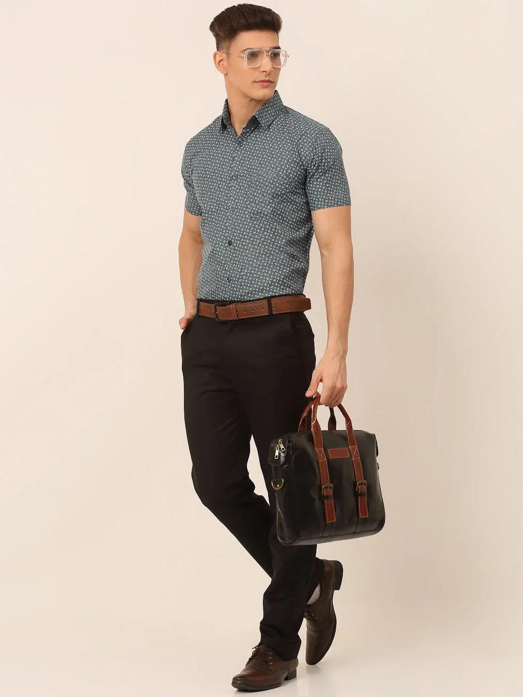 Indian Needle Men's Cotton Printed Best Shirts-SF-823