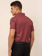 Indian Needle Men's Cotton Printed Style Formal Shirts-SF-823