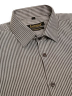Men White Classic Striped Formal Shirt-SF-824