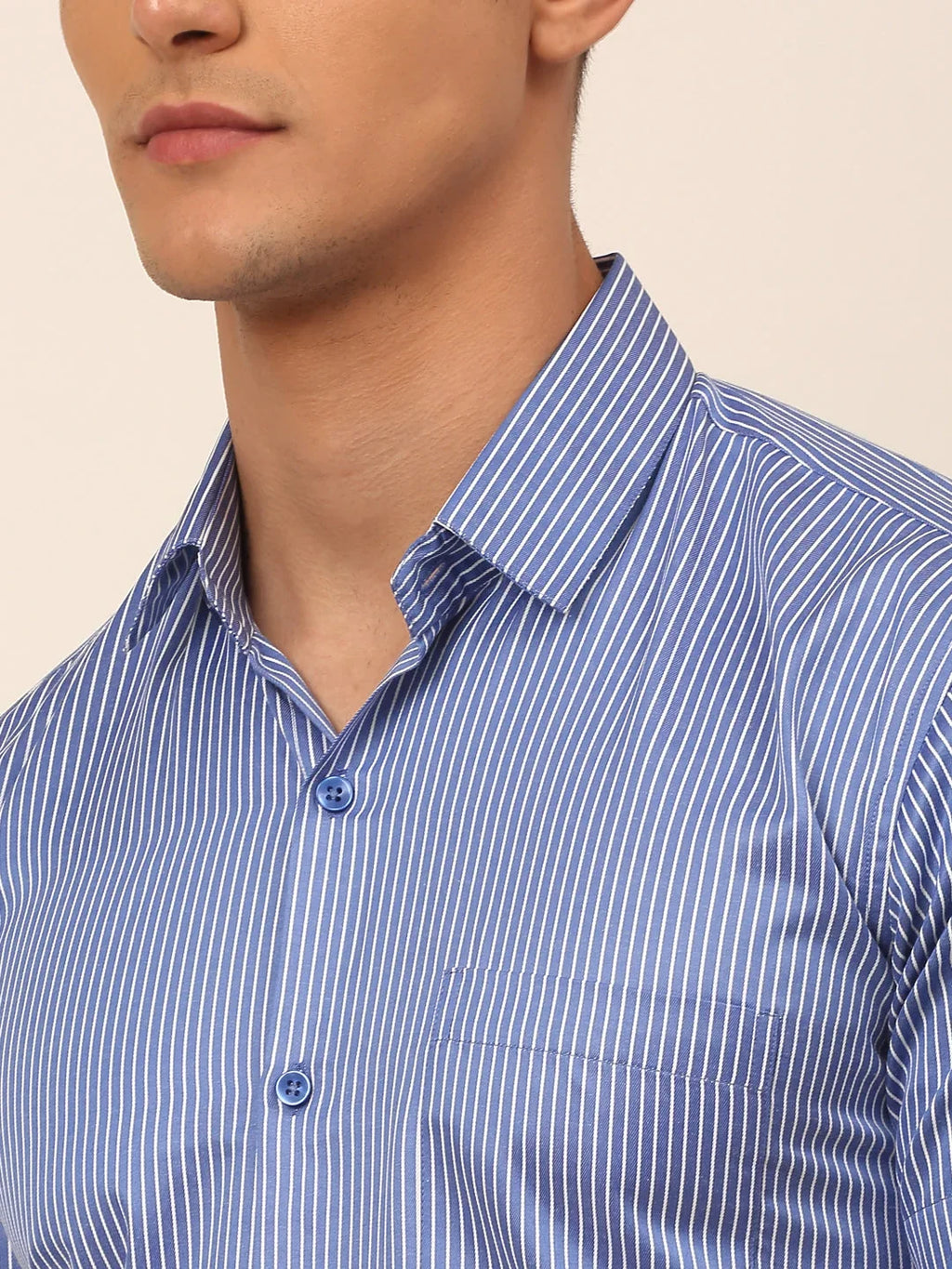 Men's Cotton Striped Formal Shirts-SF-824