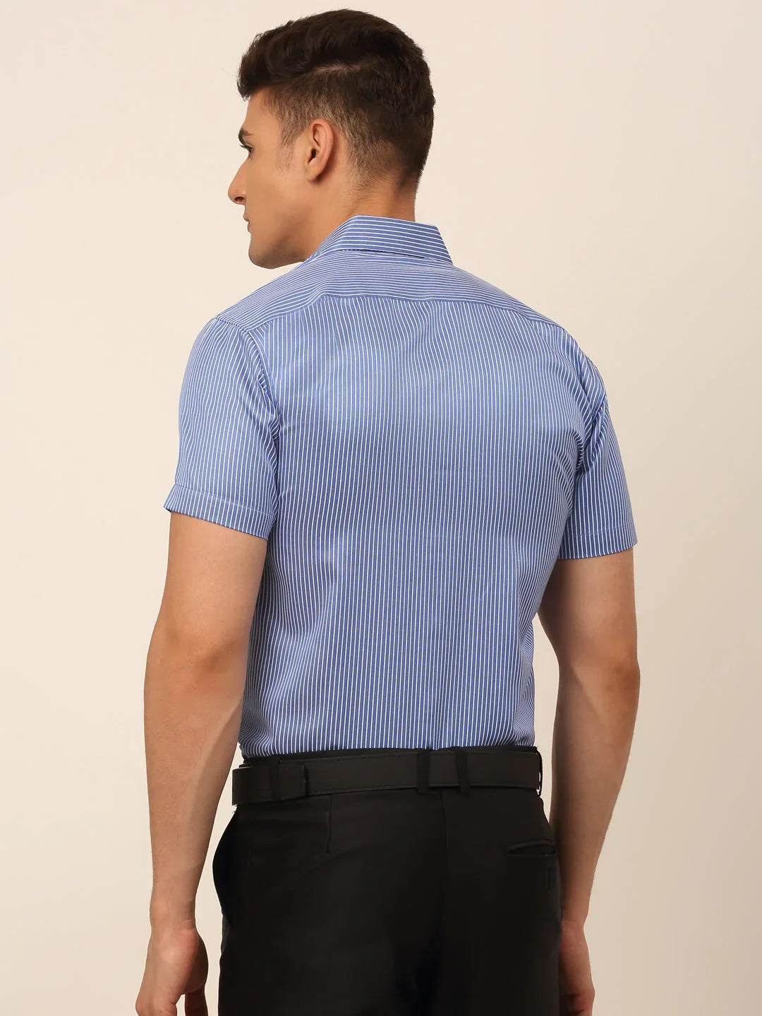Blue Cotton Solid Shirts SF_824Blue | DesiQlo