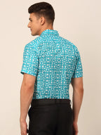 Indian Needle Men's Cotton Printed Formal Shirts-SF-830