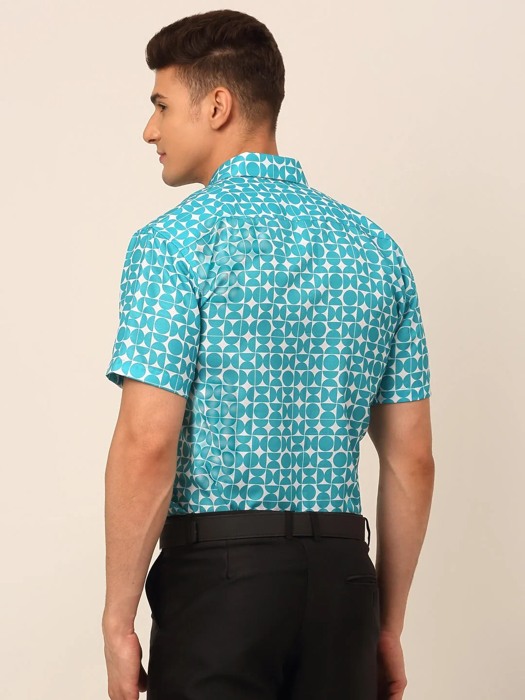 Indian Needle Men's Cotton Printed Formal Shirts-SF-830