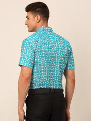 Indian Needle Men's Cotton Printed Formal Shirts-SF-830