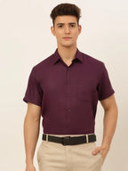 Indian Needle Men Cotton Solid Formal Shirt's-SF-833