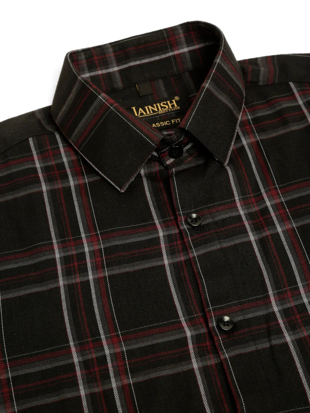 Indian Needle Men's Cotton Checked Formal Shirts-SF-834