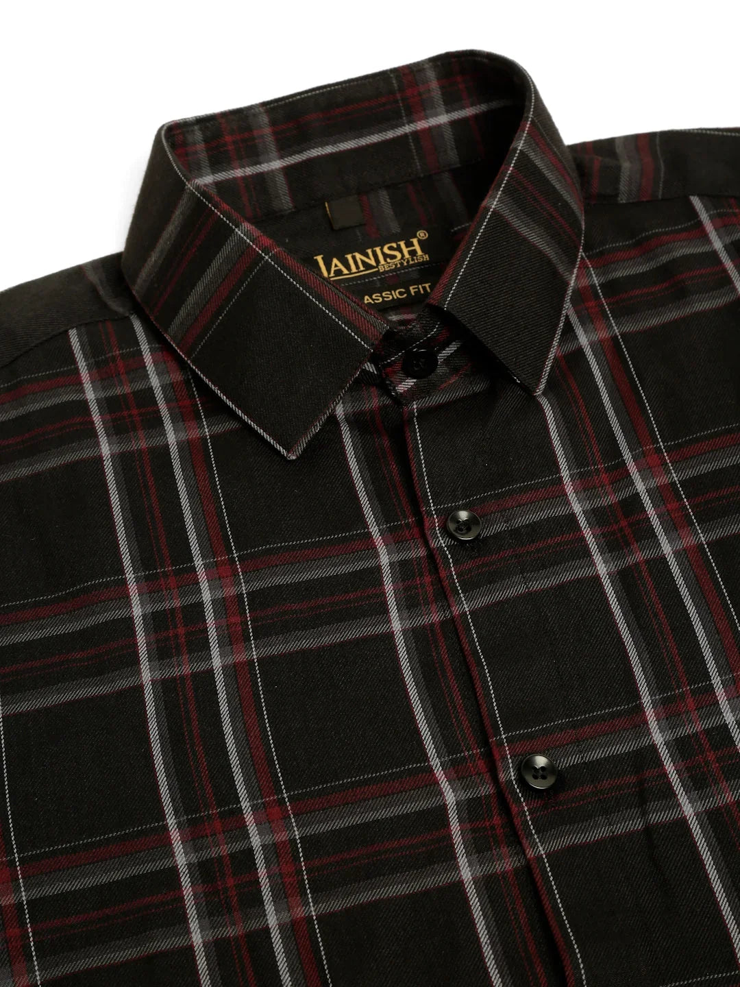 Indian Needle Men's Cotton Checked Formal Shirts-SF-834