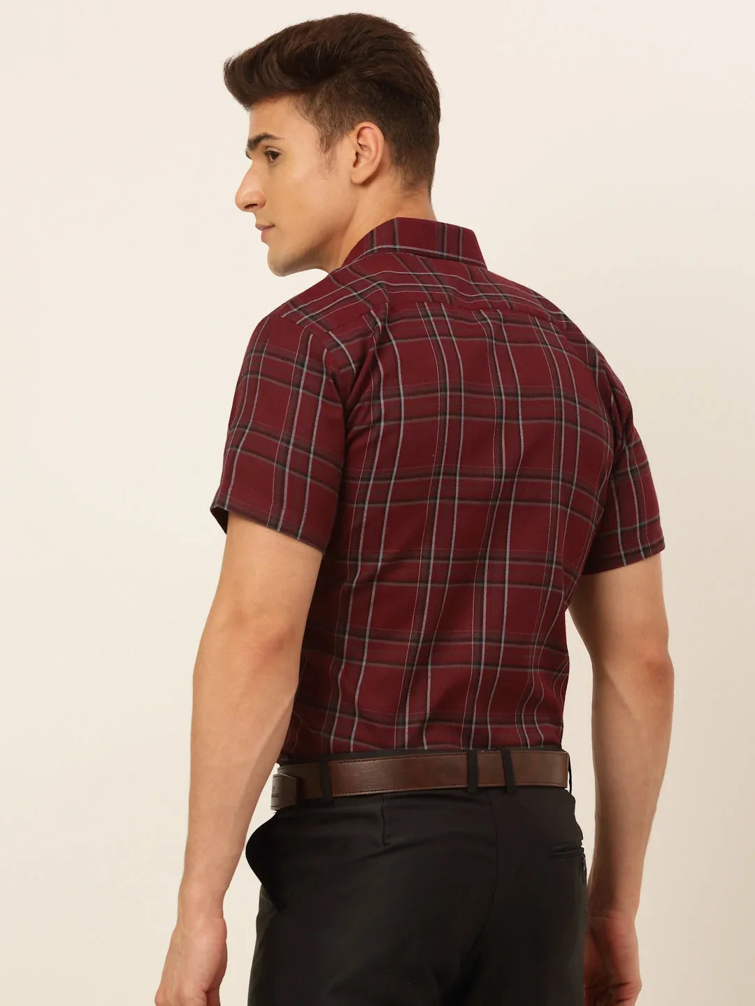 Maroon Cotton Solid Shirts SF_834Maroon | DesiQlo