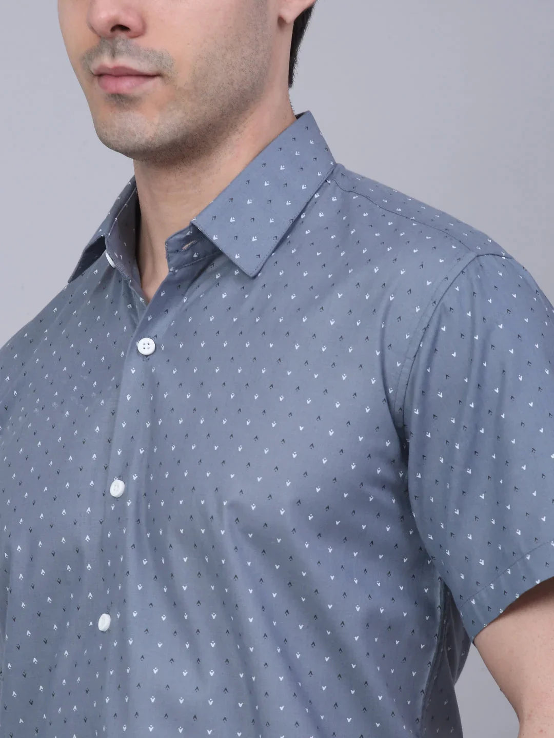 Grey Cotton Solid Shirts SF_841Grey | DesiQlo