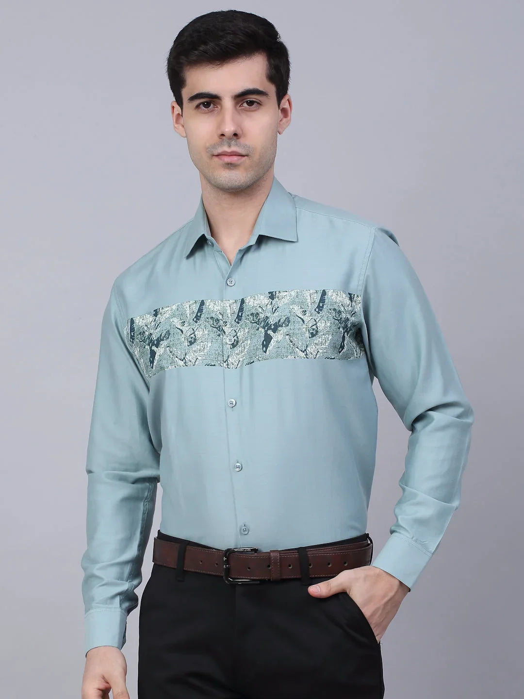 Green Cotton Solid Shirts SF_843Pista | DesiQlo