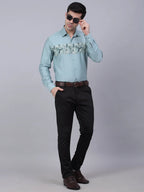 Indian Needle Men's Cotton Lycra Printed Formal Shirts-SF-843