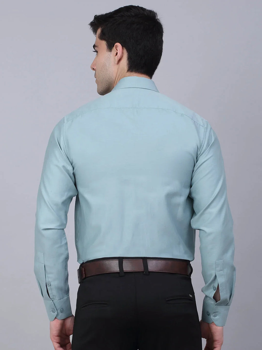 Indian Needle Men's Cotton Lycra Printed Formal Shirts-SF-843