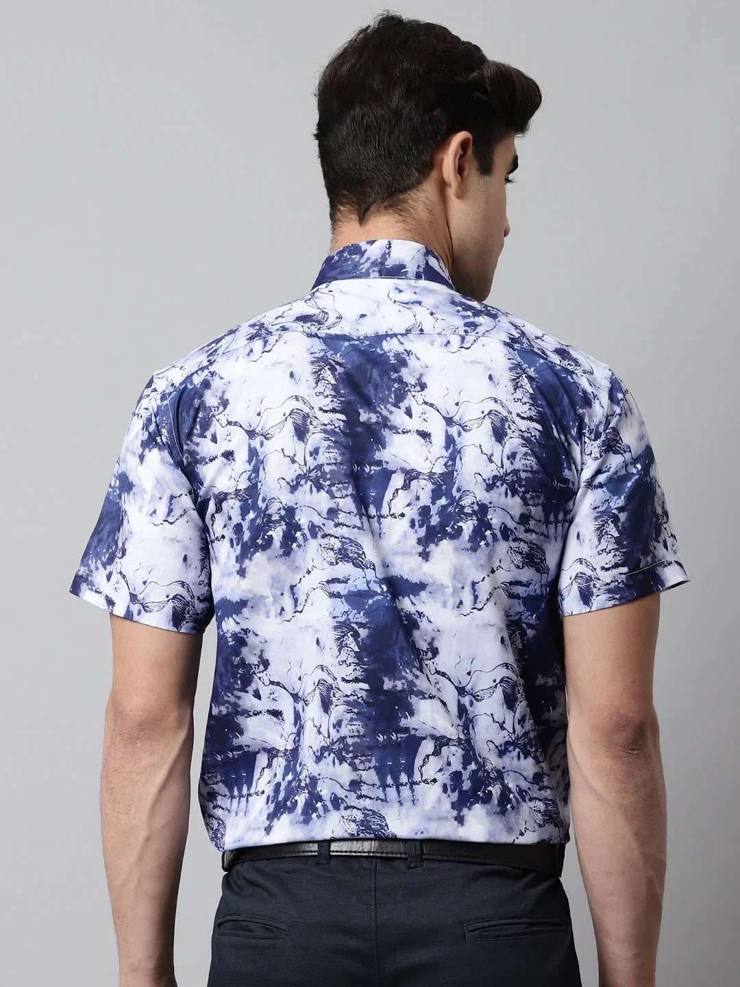 Blue Cotton Solid Shirts SF_846Blue | DesiQlo