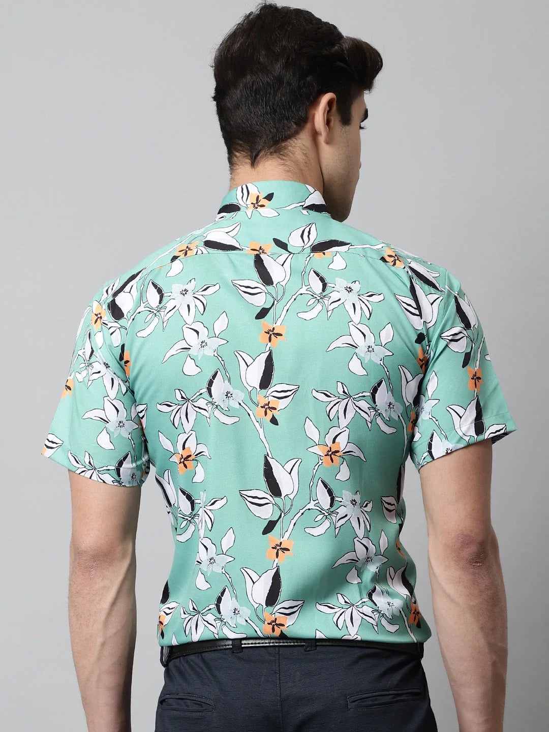 Green Cotton Solid Shirts SF_846Green | DesiQlo