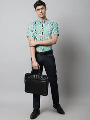 Men Green Classic Printed Formal Shirt-SF-846