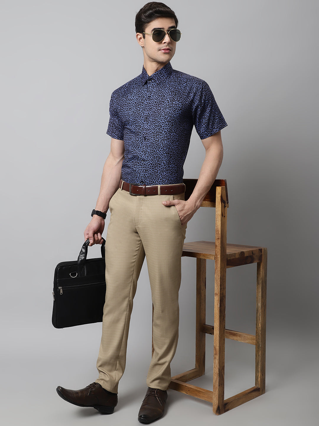 Navy-Blue Shirts for Men | DesiQlo India