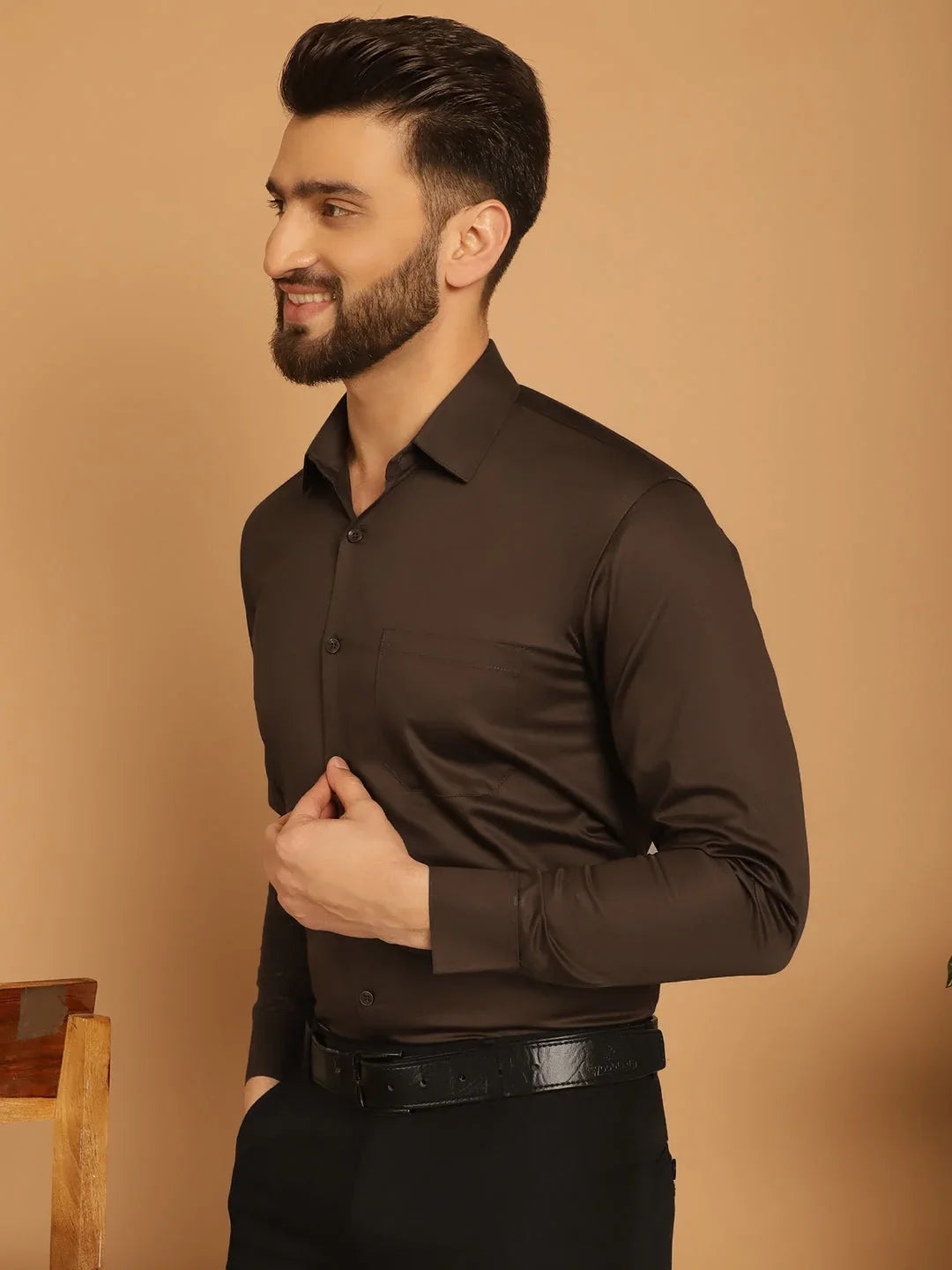 Men's Cotton Solid Formal Shirt-SF-883
