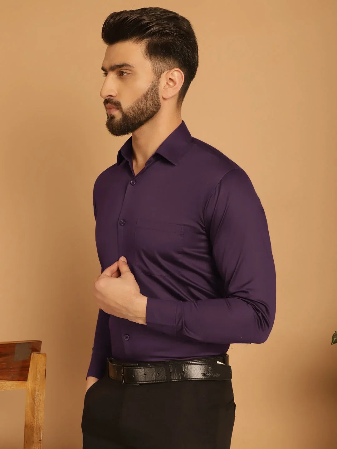 Men's Cotton Solid Formal Shirt-SFX-883
