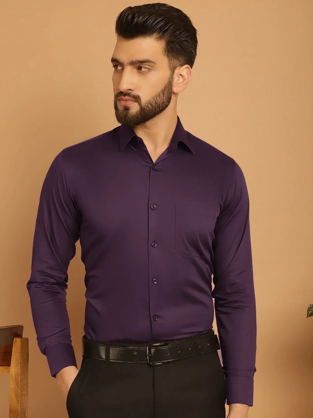 Men's Cotton Solid Formal Shirt-SFX-883