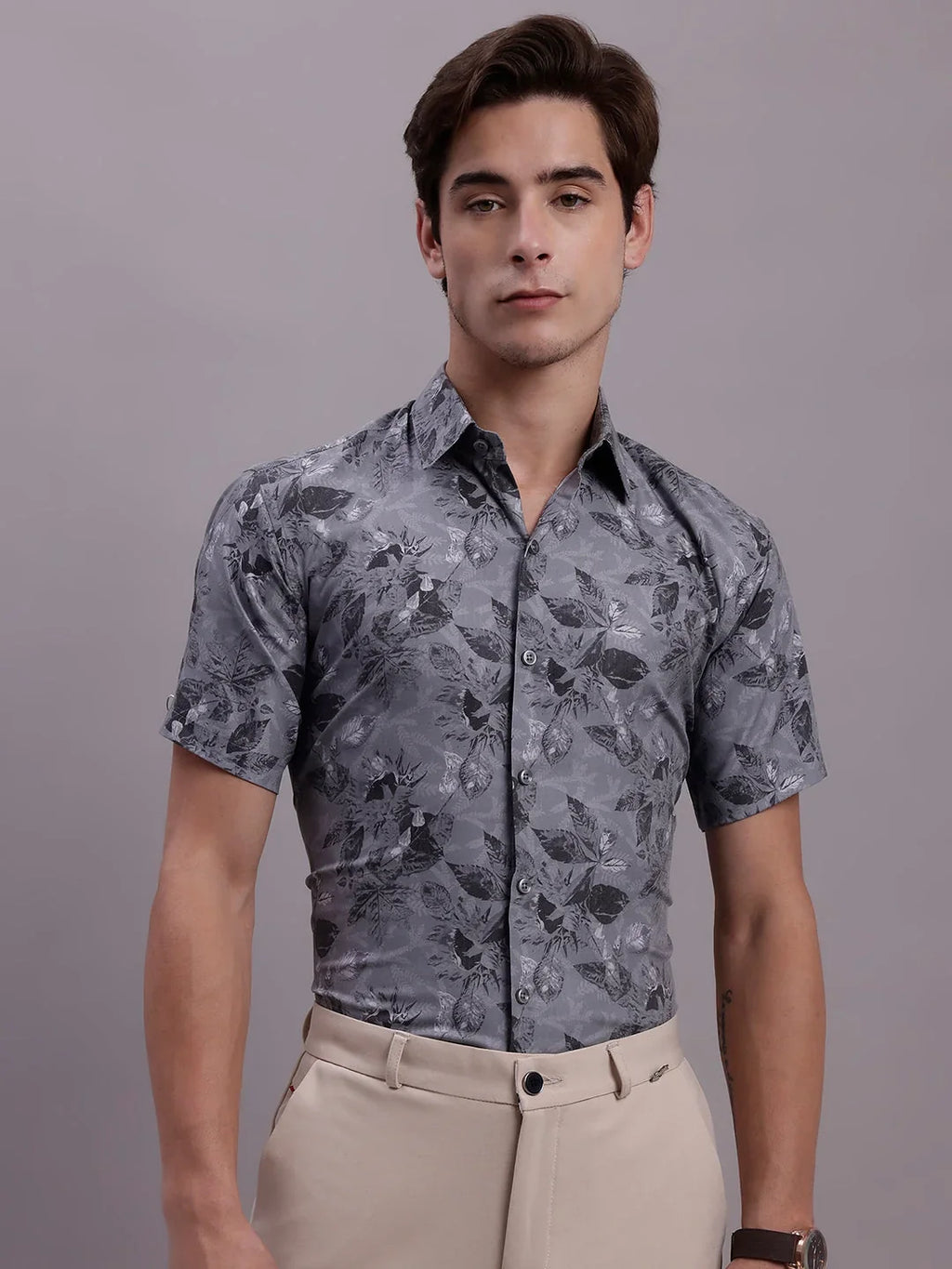 Men's Floral Printed Formal Shirt