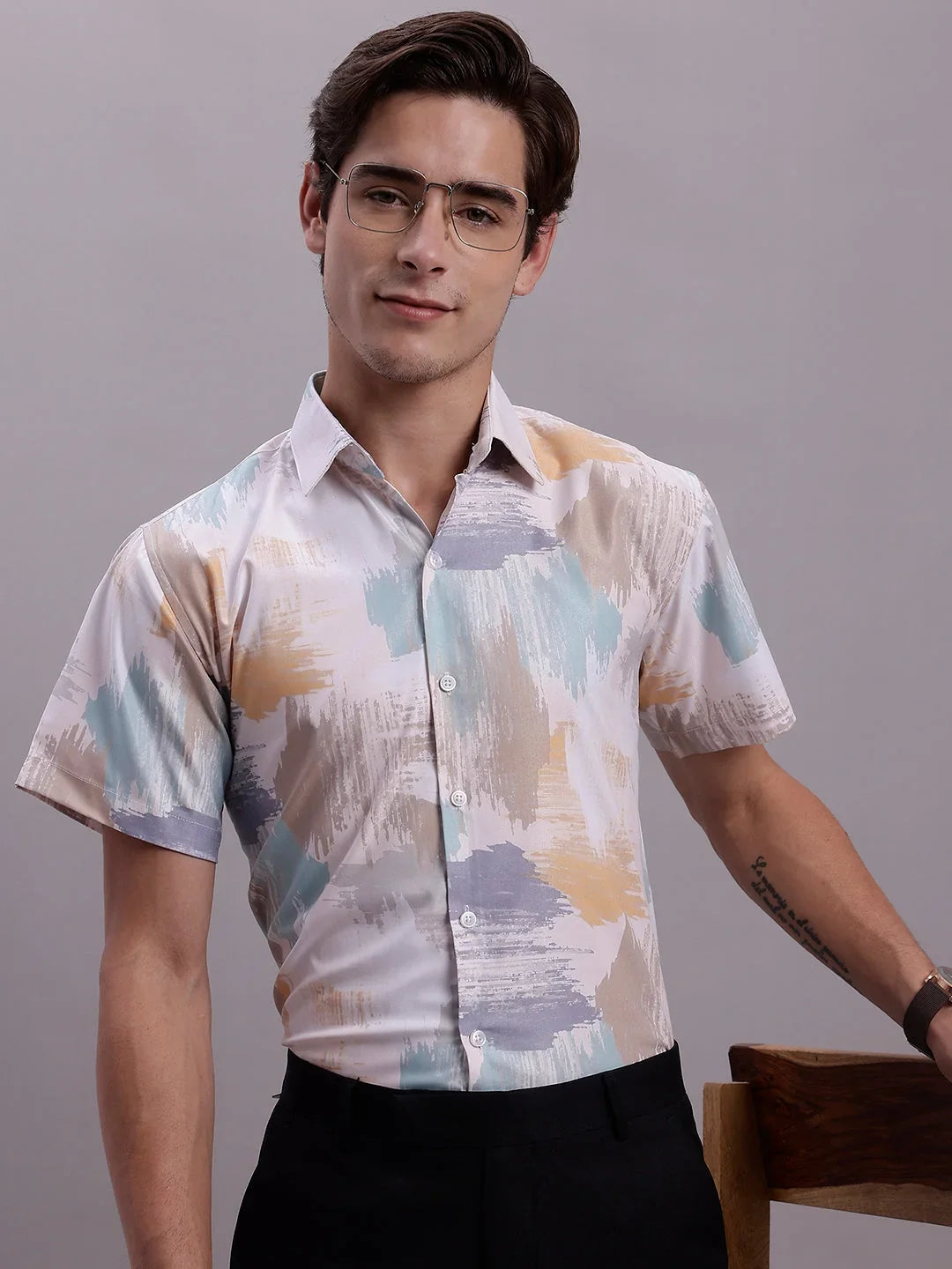 Multi Cotton Solid Shirts SF_885Multi | DesiQlo