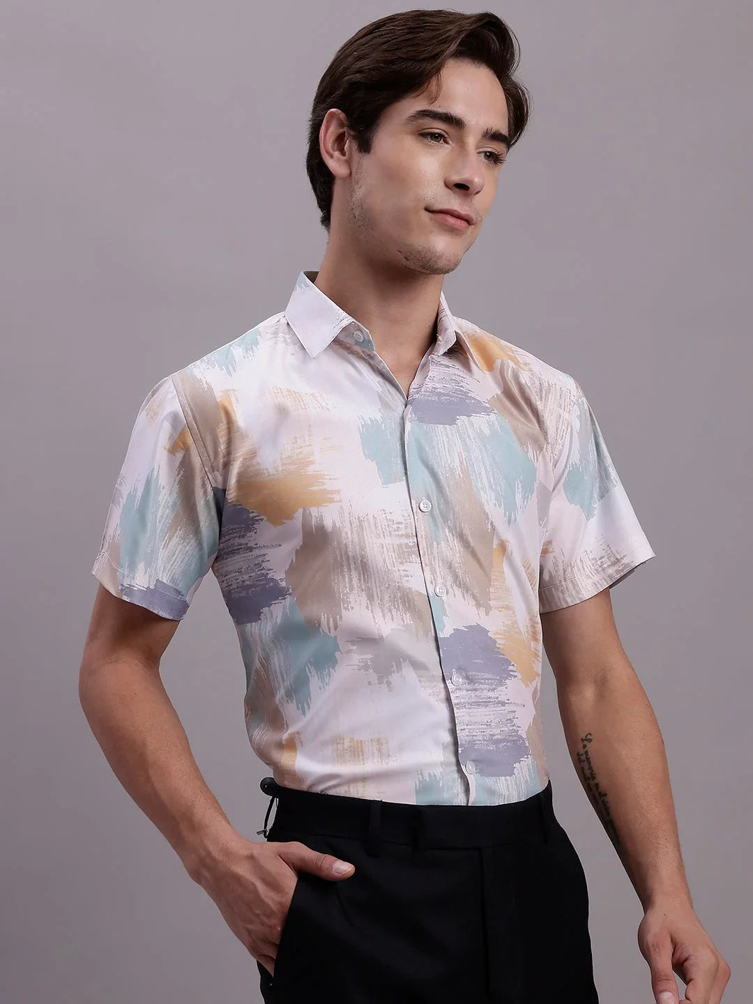 Multi Cotton Solid Shirts SF_885Multi | DesiQlo