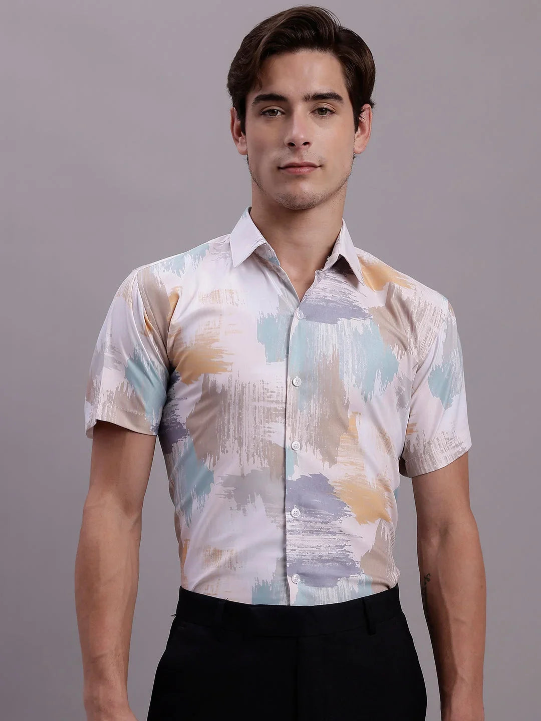 Multi Cotton Solid Shirts SF_885Multi | DesiQlo