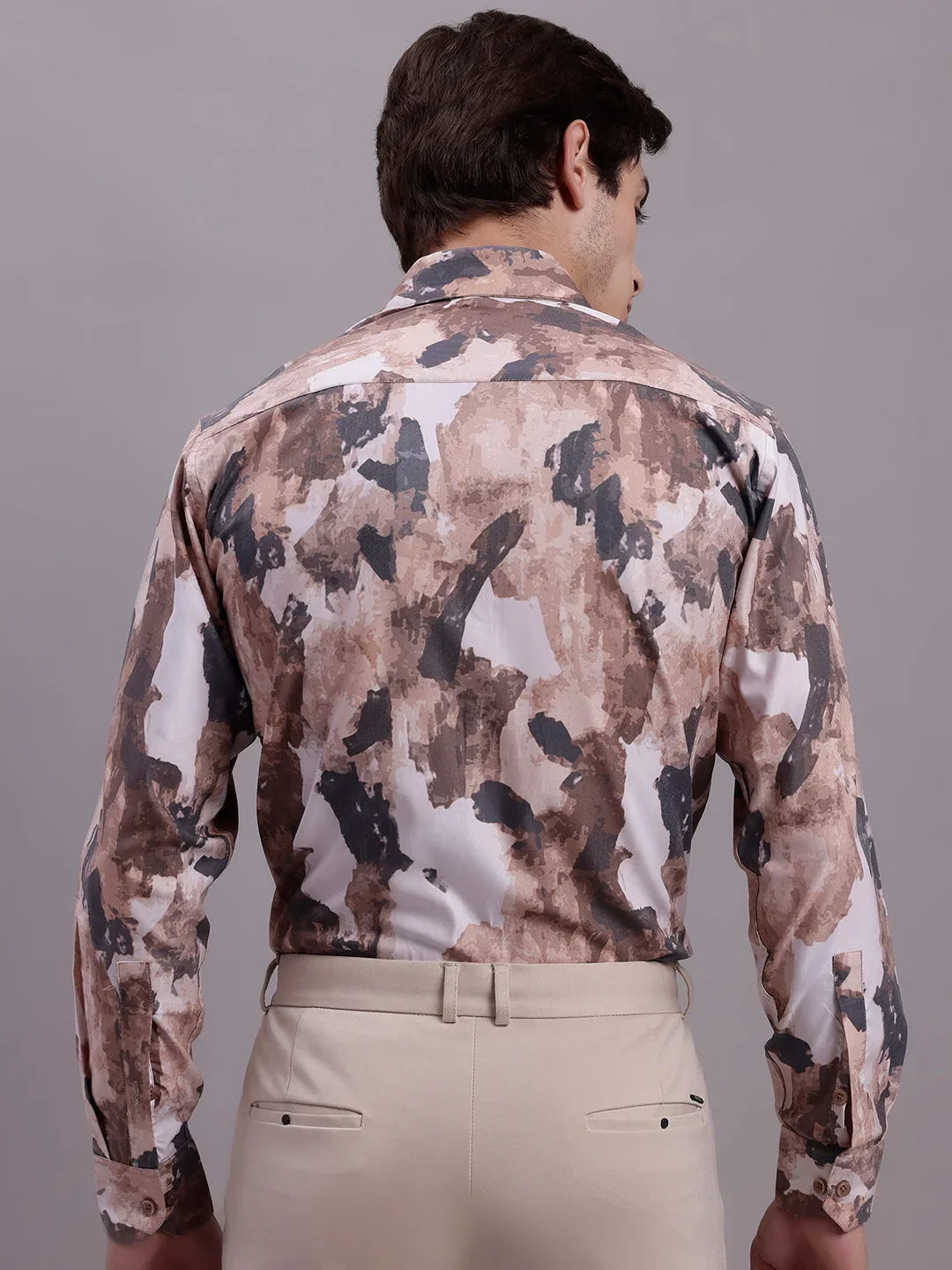 Brown Cotton Solid Shirts for Men | DesiQlo India