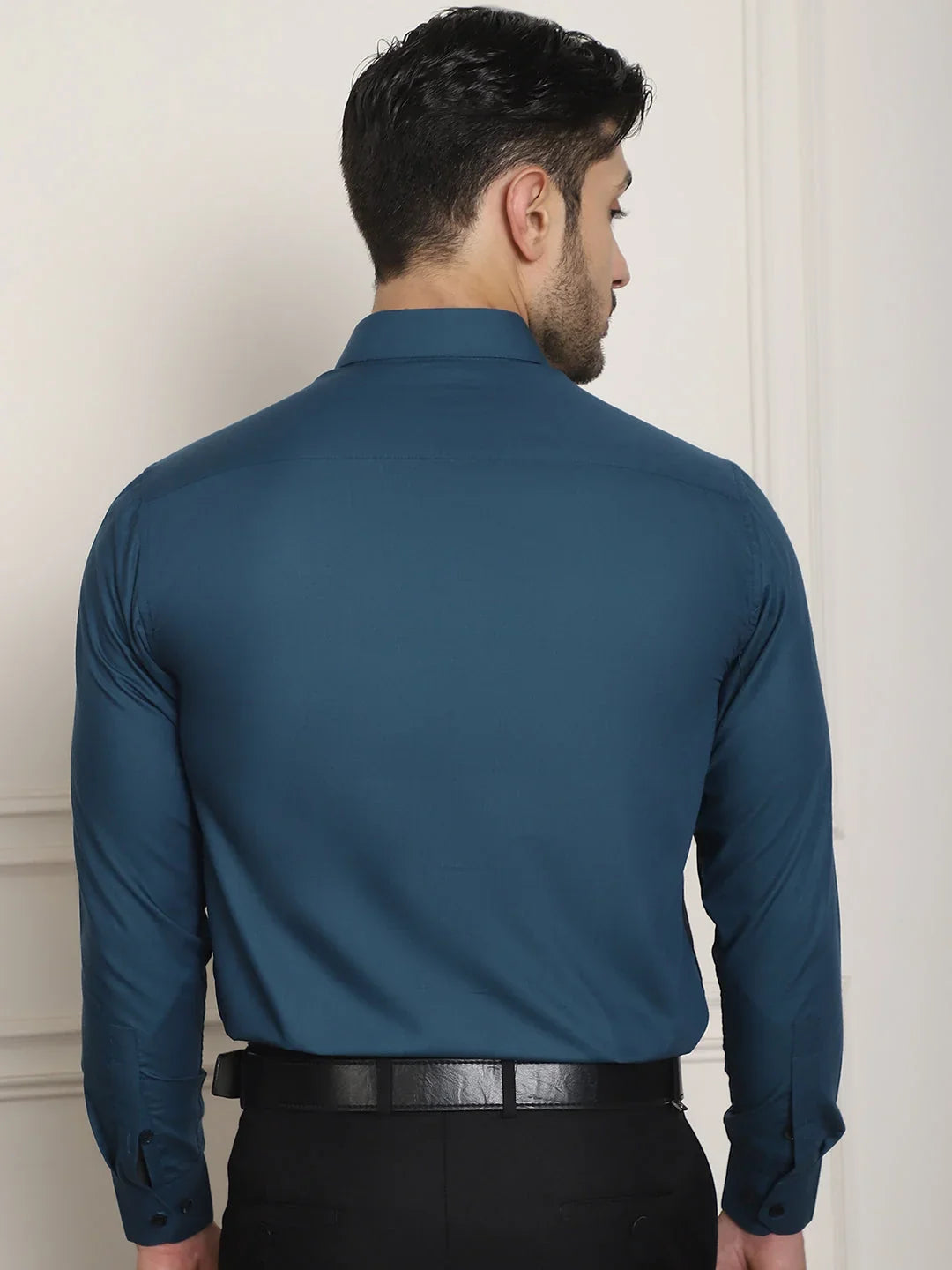 Multi Cotton Solid Shirts SF_920Peacock | DesiQlo