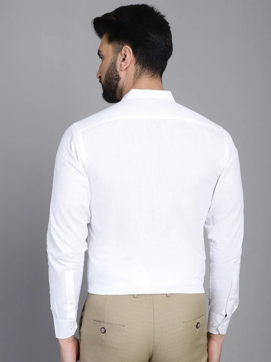 White Cotton Solid Shirts SF_927White | DesiQlo