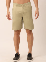 Indian Needle Men's Casual Cotton Solid- Shorts