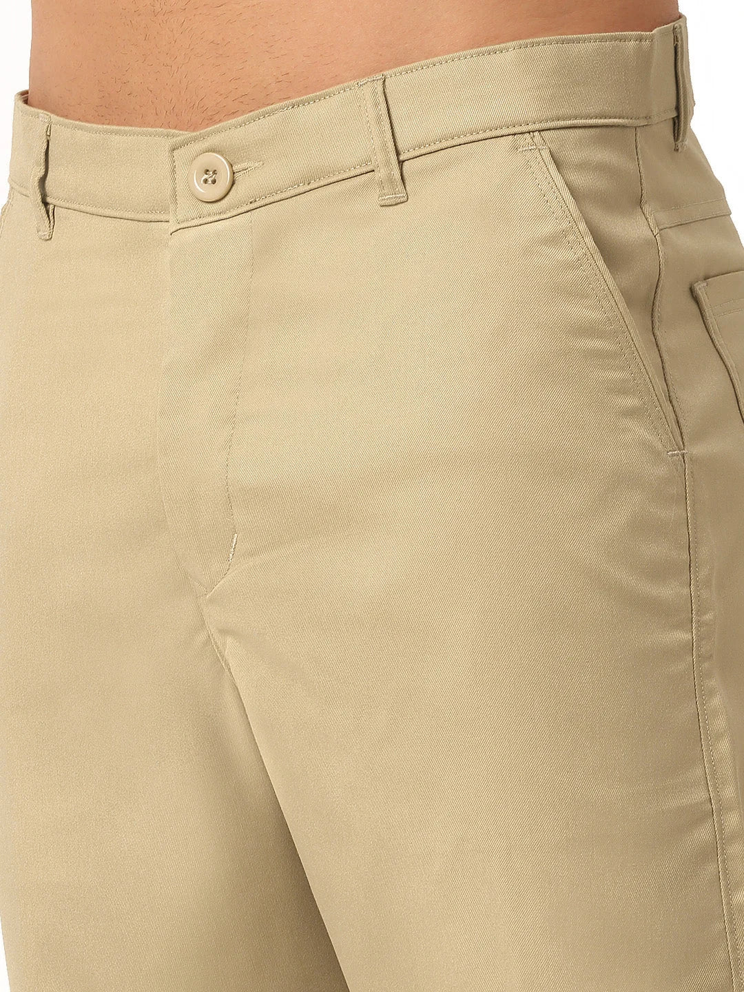Beige Cotton Solid Shorts for Men | DesiQlo India