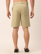 Indian Needle Men's Casual Cotton Solid- Shorts