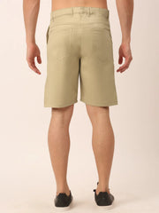 Indian Needle Men's Casual Cotton Solid- Shorts