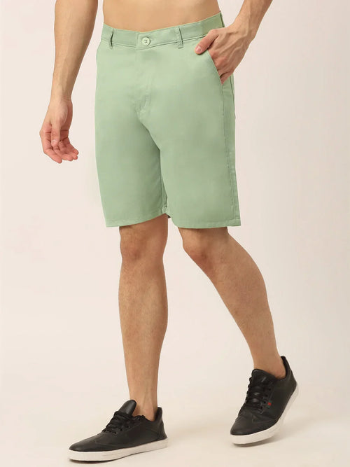 Indian Needle Casual Cotton Solid Shorts