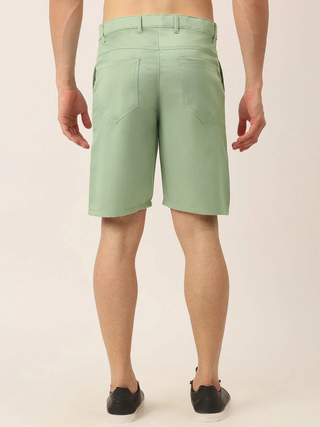Green Cotton Solid Shorts for Men | DesiQlo India