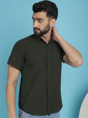 Striped Half Sleeve Casual Shirt for Men's-SF-921Q