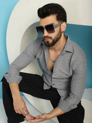 Woven Design Casual Shirt for Mens-SF-928Light