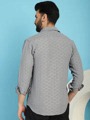 Woven Design Casual Shirt for Mens-SF-928Light