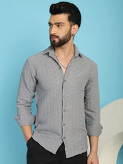 Woven Design Casual Shirt for Mens-SF-928Light