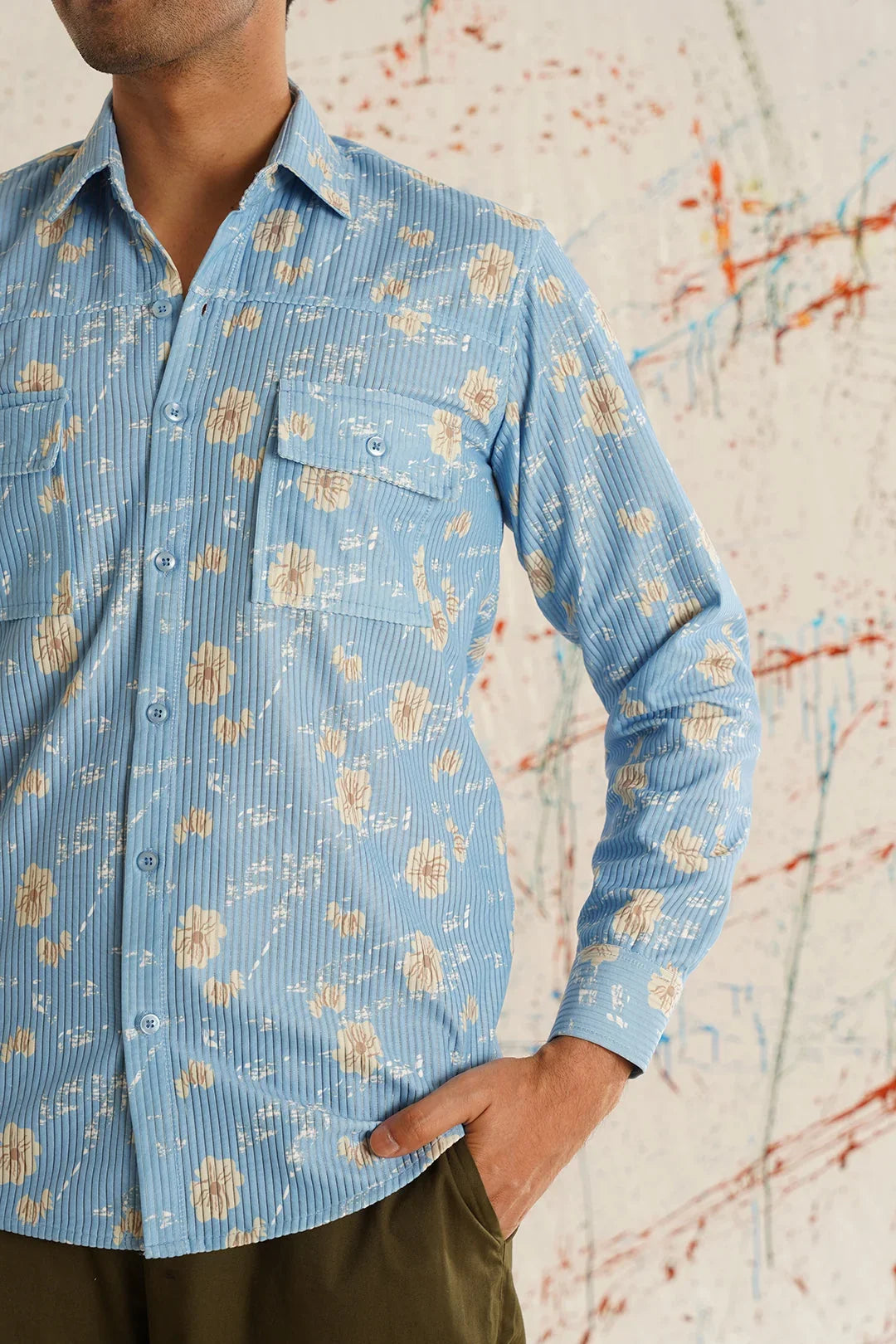 Blue Cotton Solid Shirts SF_930Blue | DesiQlo