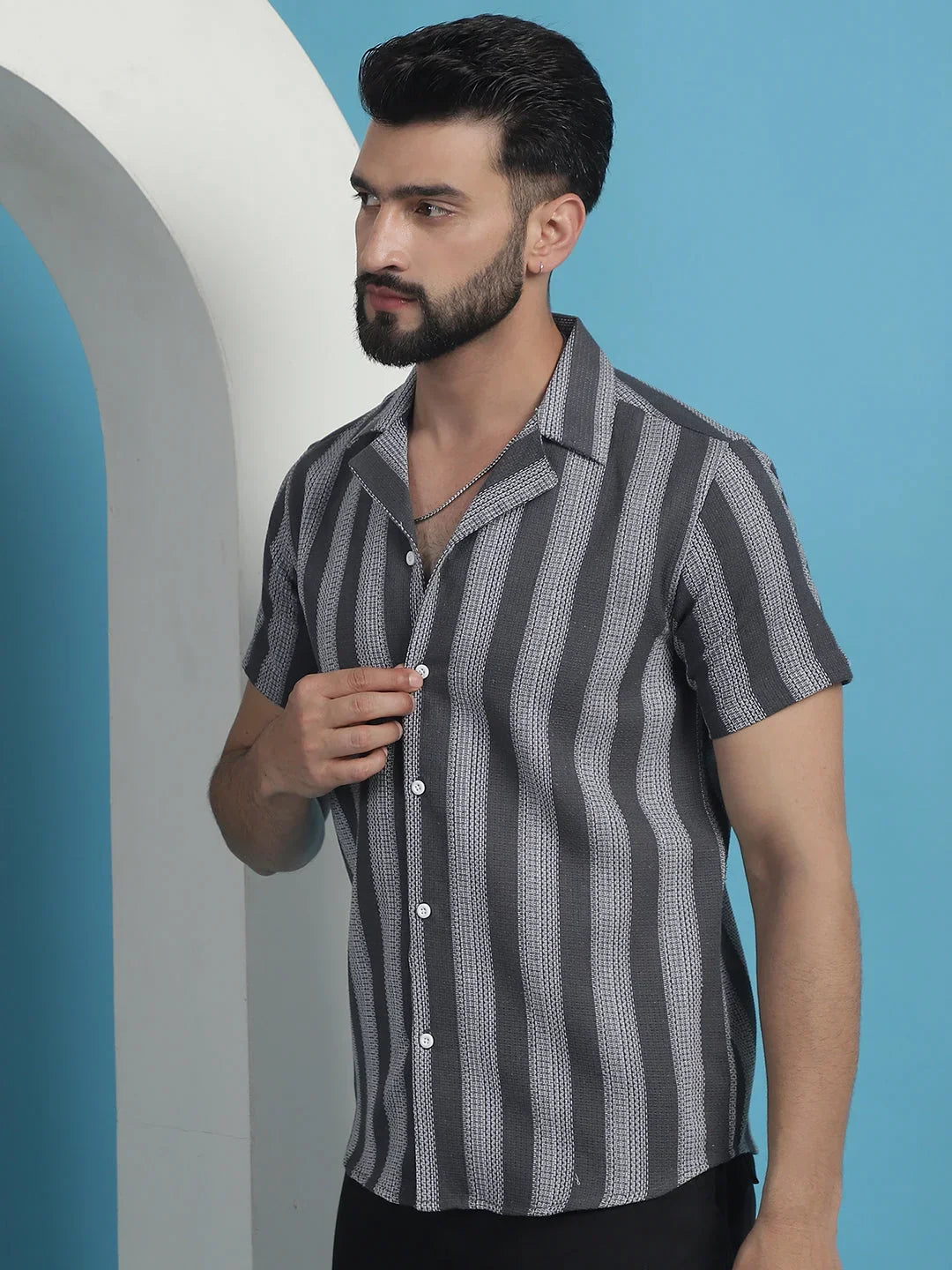 Grey Cotton Solid Shirts SF_931Grey | DesiQlo