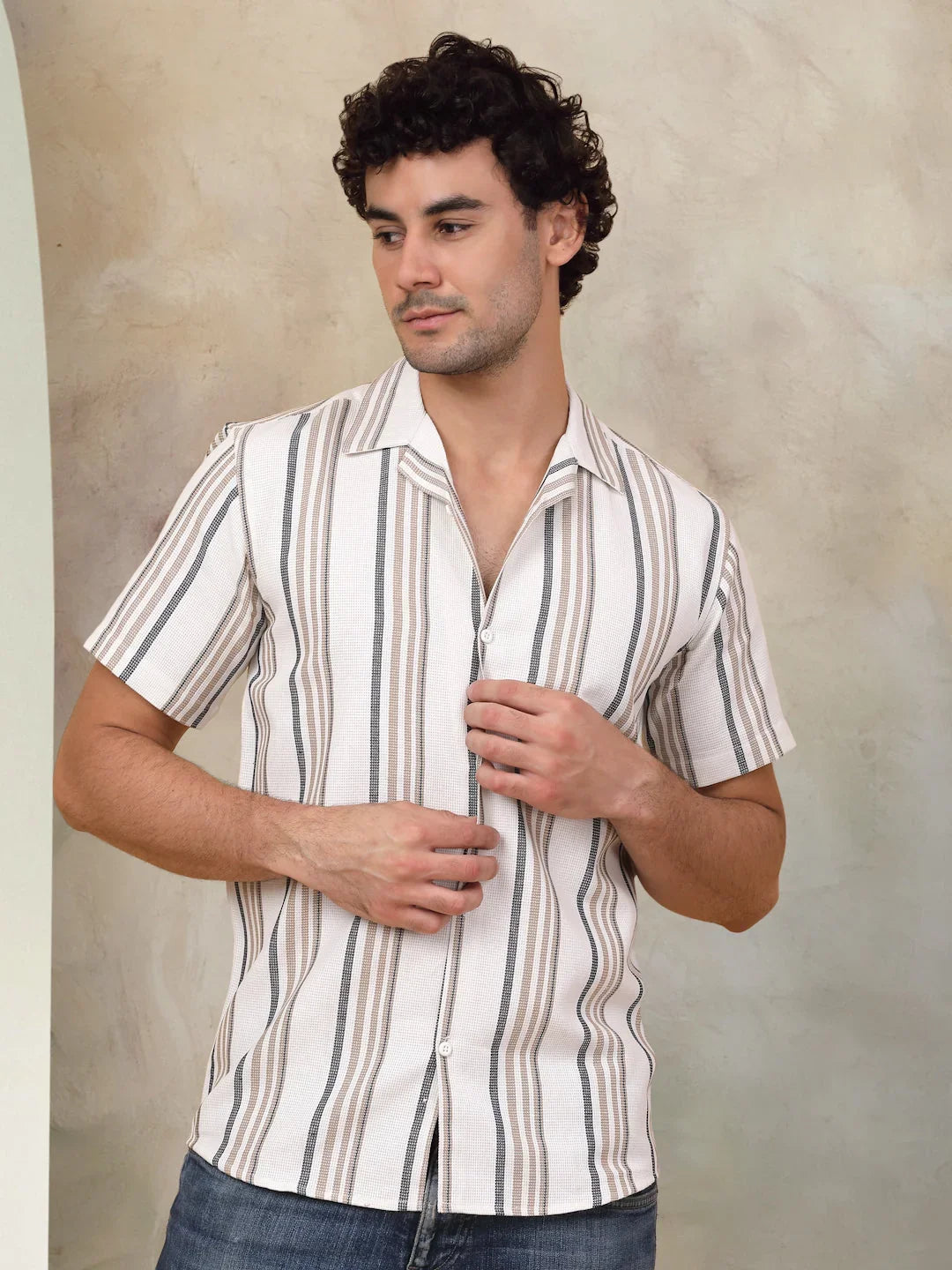 Brown Cotton Solid Shirts SF_931Light-Brown | DesiQlo