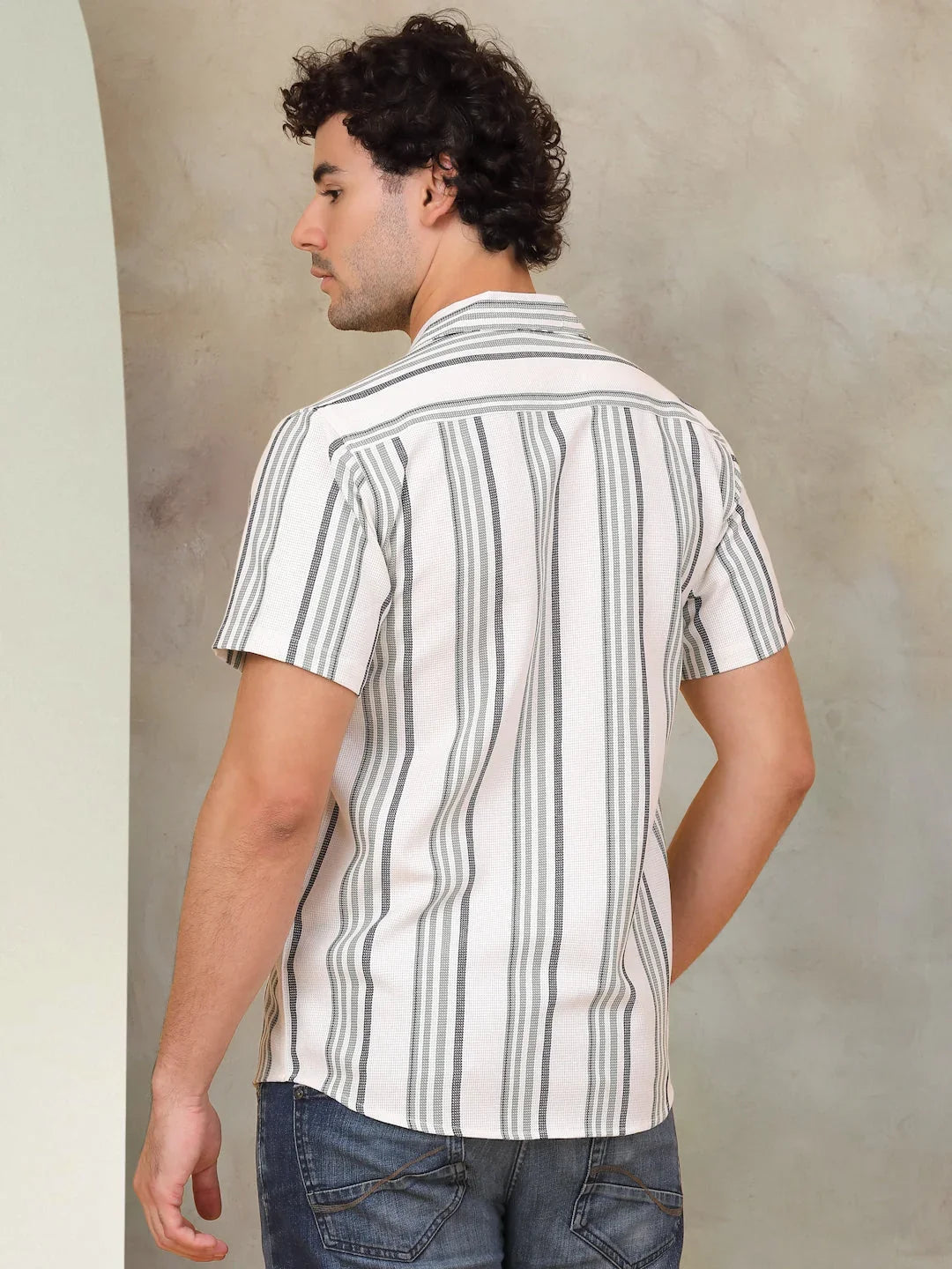 White Cotton Solid Shirts SF_931Off-White | DesiQlo