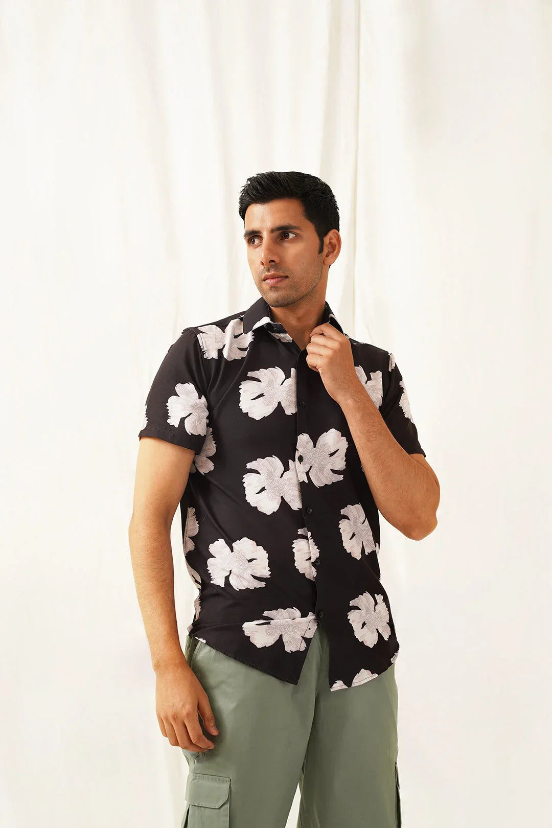 Black Cotton Solid Shirts SF_934Black | DesiQlo